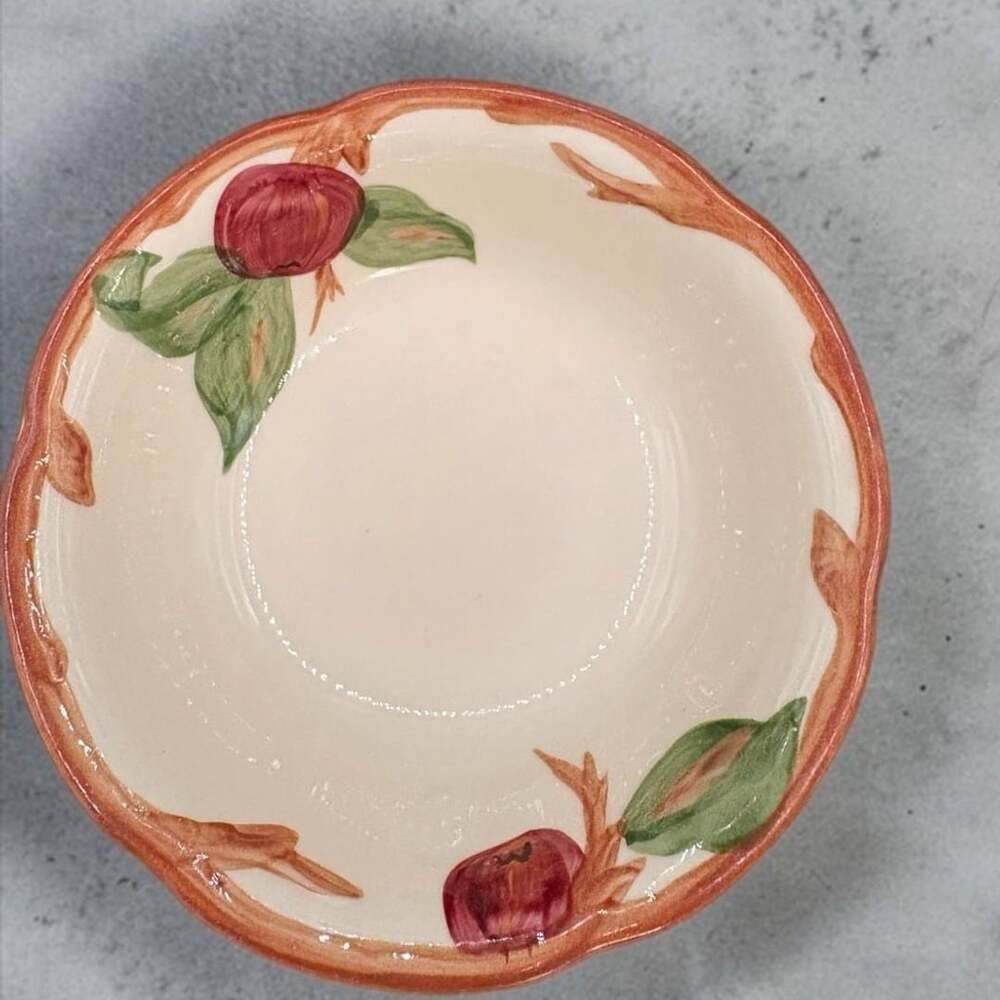 Franciscan Apple Fruit Bowl Hand Painted Made In California